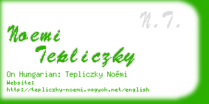 noemi tepliczky business card